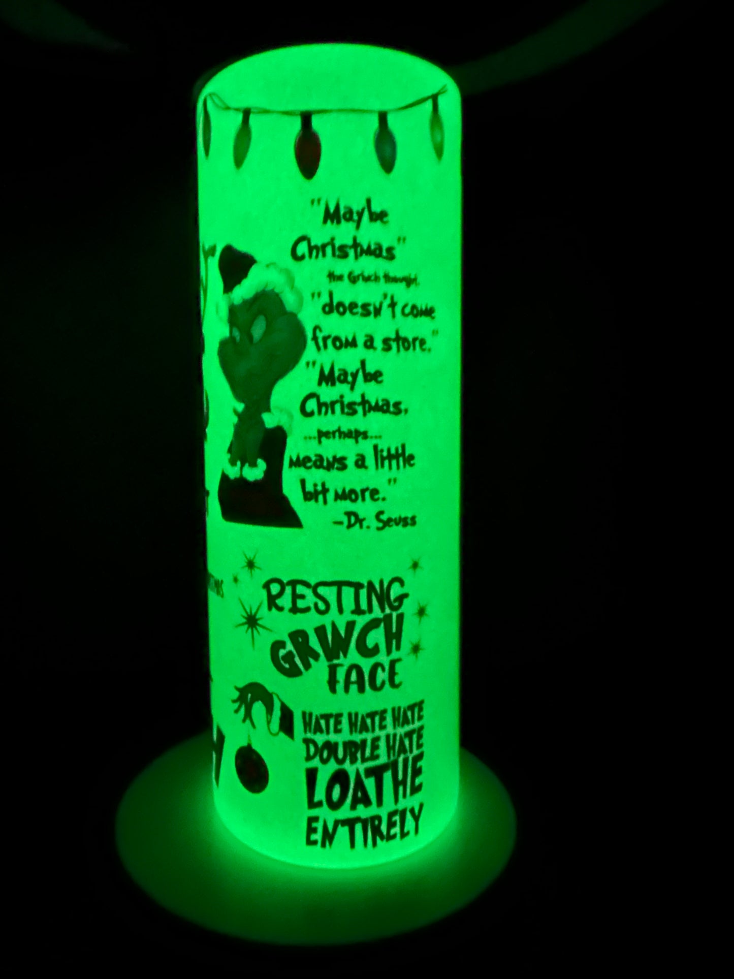 Glow-in-the-Dark Anti holiday 20oz tumbler