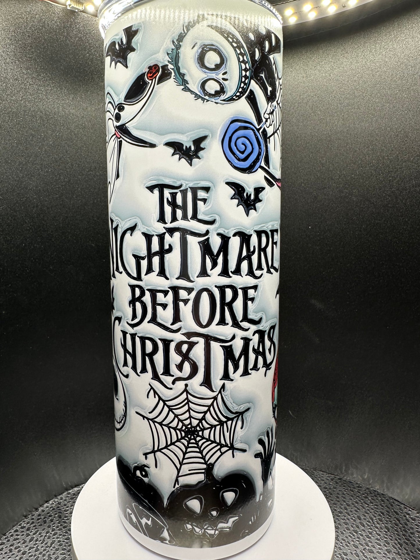 🎃 20oz Glow-in-the-Puffer Nightmare Before Christmas–Inspired Tumbler